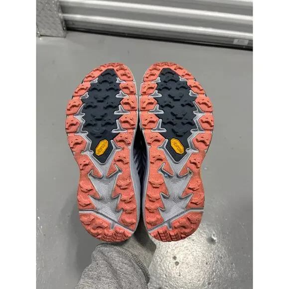 HOKA ONE ONE Women's Speedgoat 4 Vibram Sole Trail Running Shoes size 8 Navy - Picture 6 of 7